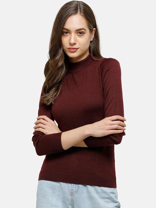 Mock Neck Solid Pullover - 17929419 - Very Small Image - 1