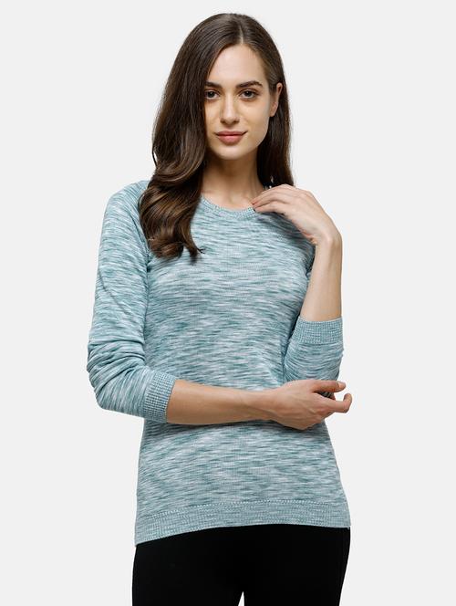 round neck textured pullover - 17929441 - Very Small Image - 1