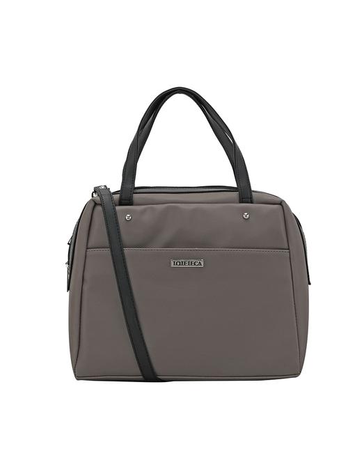 grey leatherette (pu) handbag - 17930330 - Very Small Image - 1