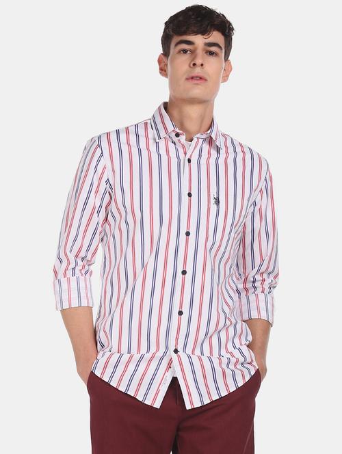 white striped casual shirt - 17930688 - Very Small Image - 1