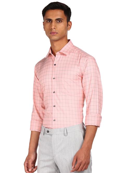 pink checkered formal shirt - 17930746 - Very Small Image - 1