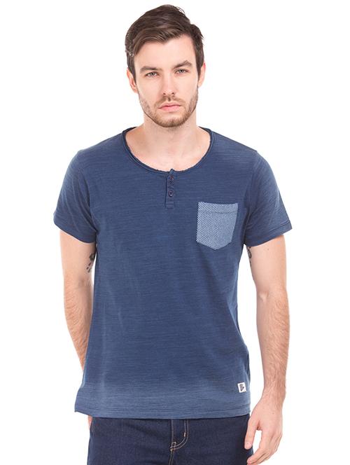 blue ombre pocket t-shirt - 17932534 - Very Small Image - 1