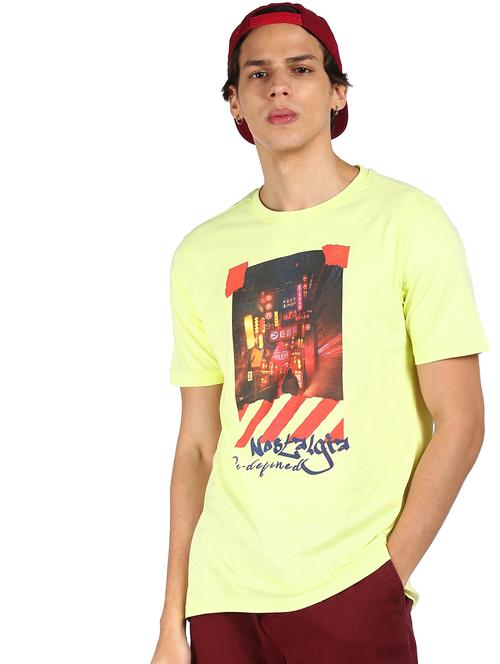 yellow printed t-shirt - 17932546 - Very Small Image - 1