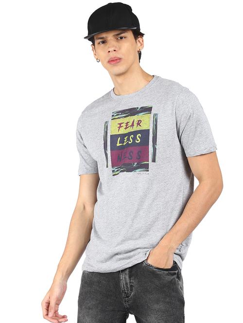 grey printed t-shirt - 17932581 - Very Small Image - 1