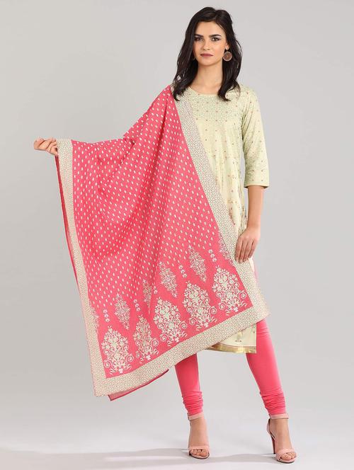 pink cotton dupatta - 17933313 - Very Small Image - 1