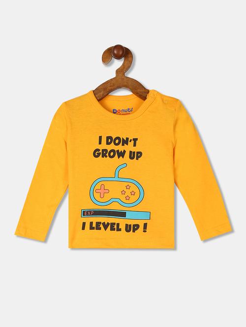 yellow printed t-shirt - 17934953 - Very Small Image - 1