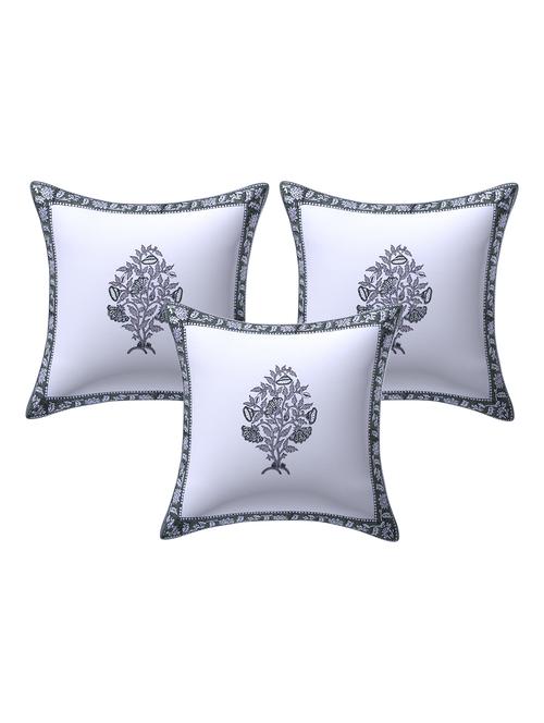 texstylers 100% cotton jaipuri 12x12 inch hand block print canvas cushion cover - 17948062 - Very Small Image - 1