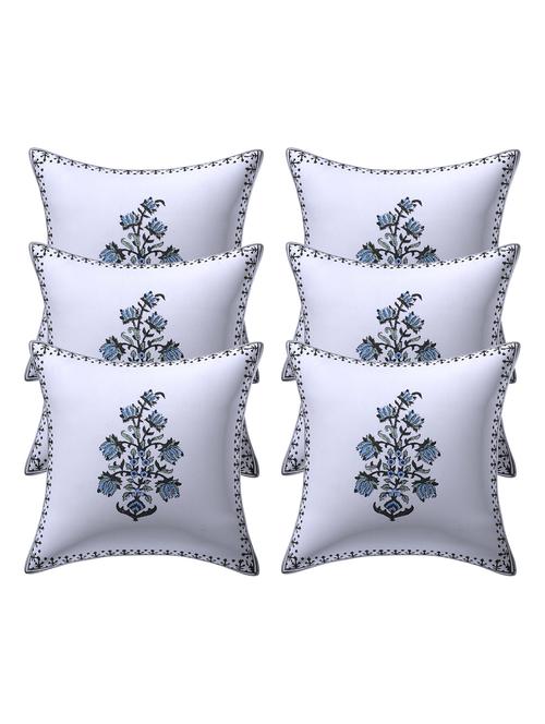texstylers 100% cotton jaipuri 12x12 inch hand block print canvas cushion cover - 17948076 - Very Small Image - 1