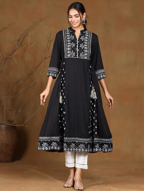 printed a-line kurta - 17948122 - Very Small Image - 1