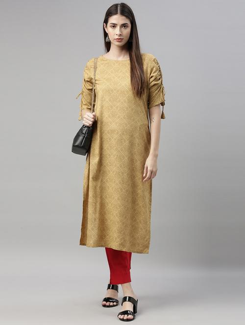 printed straight kurta - 17948133 - Very Small Image - 1
