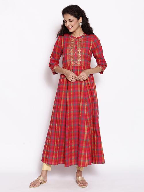 women's flared kurta - 17950003 - Very Small Image - 1