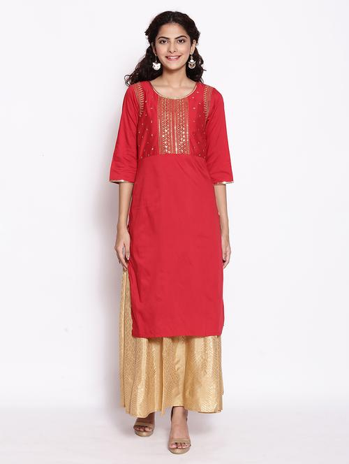 women's straight kurta - 17950011 - Very Small Image - 1