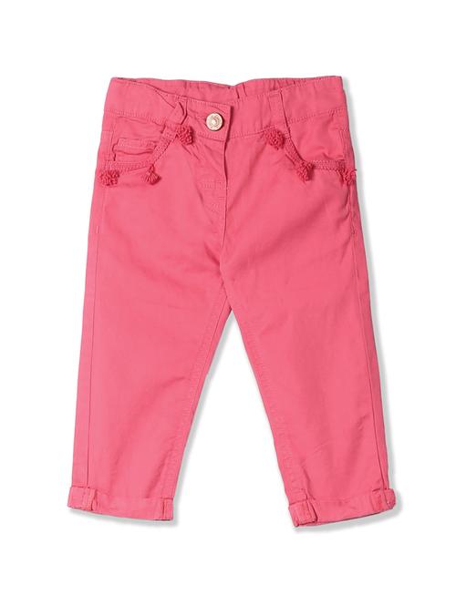 pink solid casual trouser - 17951397 - Very Small Image - 1
