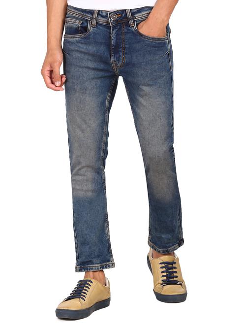 blue heavy washed denim jeans - 17951636 - Very Small Image - 1