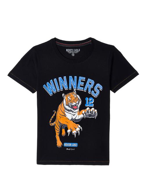 round neck printed  t-shirt - 17952389 - Very Small Image - 1