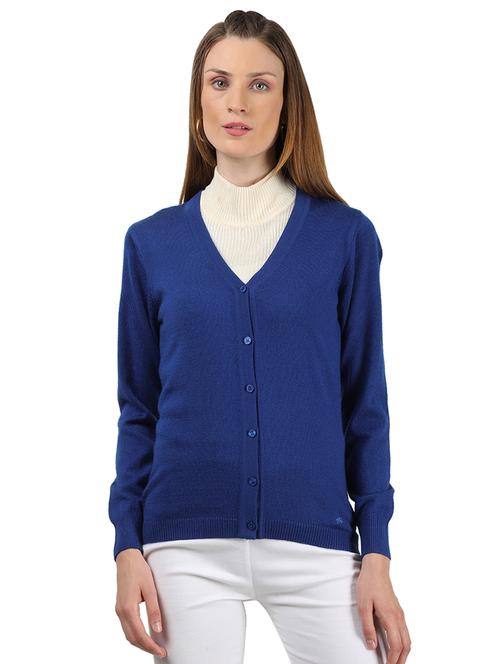 v- neck solid cardigan - 17952974 - Very Small Image - 1