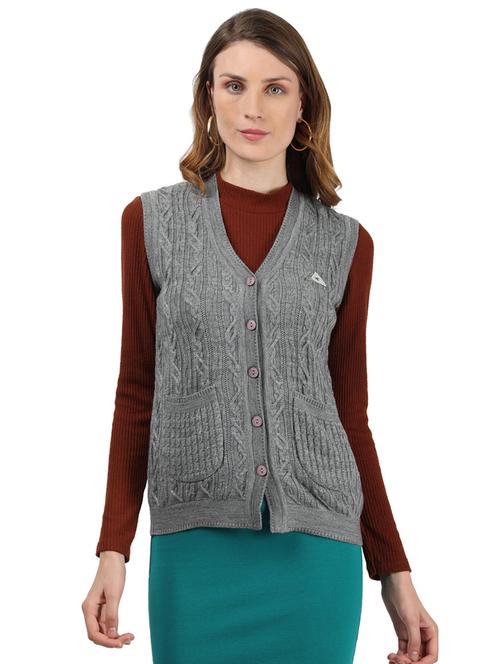 v neck solid cardigan - 17952991 - Very Small Image - 1
