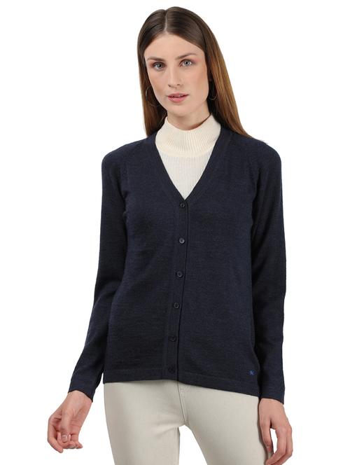v neck solid cardigan - 17952992 - Very Small Image - 1