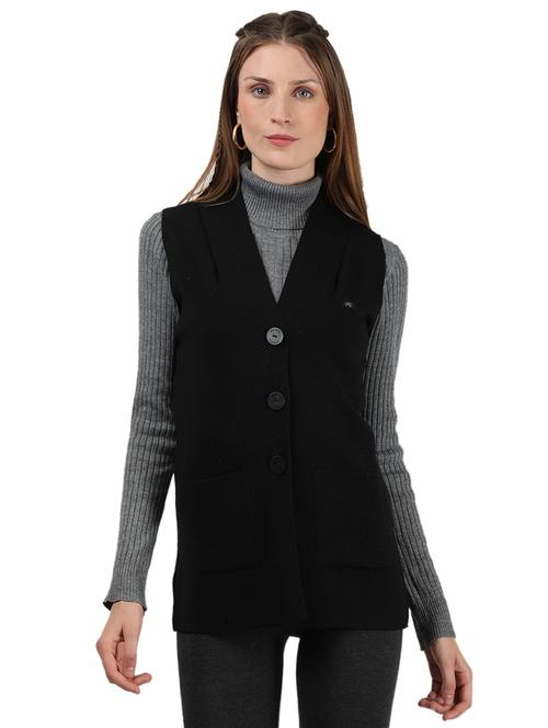 v neck solid cardigan - 17953010 - Very Small Image - 1