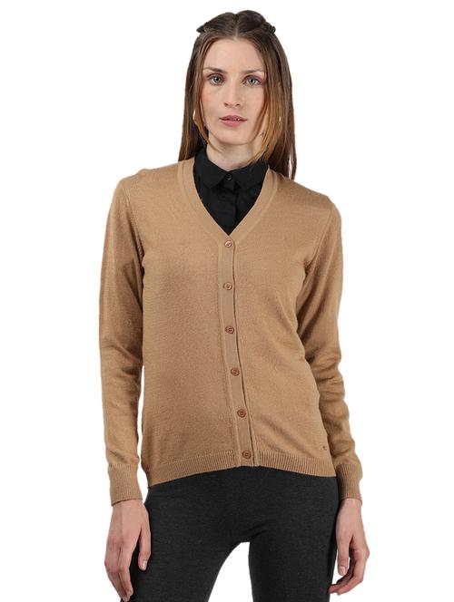 v neck solid cardigan - 17953047 - Very Small Image - 1