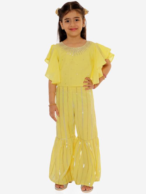 yellow embellished suit set - 17953784 - Very Small Image - 1