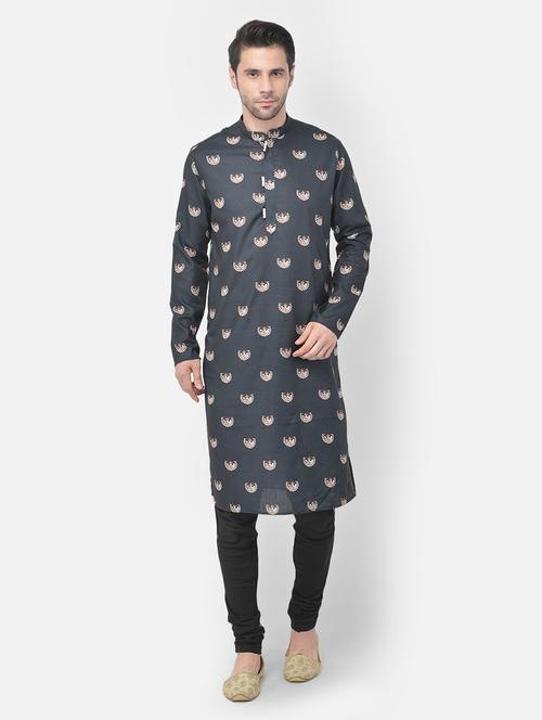 black embellished long kurta - 17953806 - Very Small Image - 1