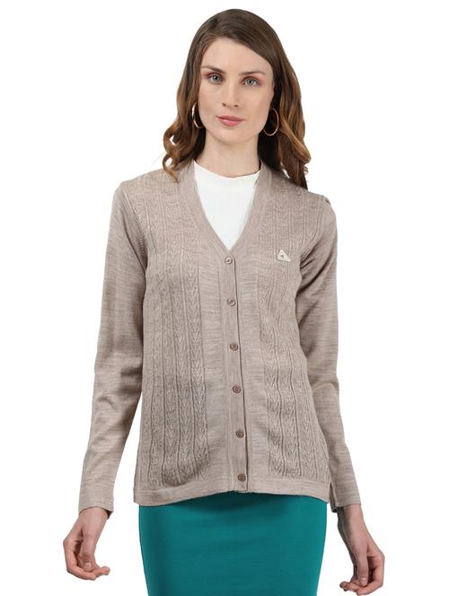 v neck solid cardigan - 17955607 - Very Small Image - 1