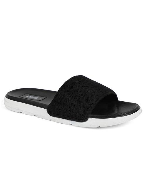 black synthetic & mesh slip on slippers - 17956201 - Very Small Image - 1