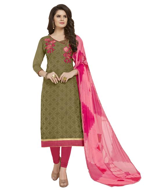 embroidered unstitched suit set  - 17956666 - Very Small Image - 1