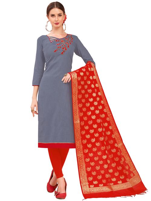 embellished unstitched suit set  - 17956679 - Very Small Image - 1