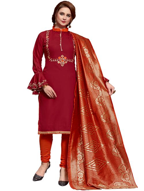 embroidered unstitched suit set  - 17956782 - Very Small Image - 1