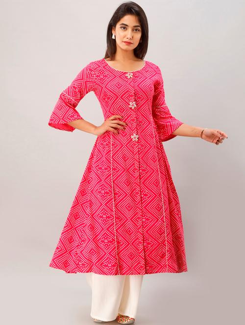 printed a-line kurta - 17957741 - Very Small Image - 1