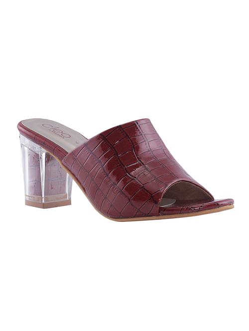 maroon slip on sandal - 17958384 - Very Small Image - 1