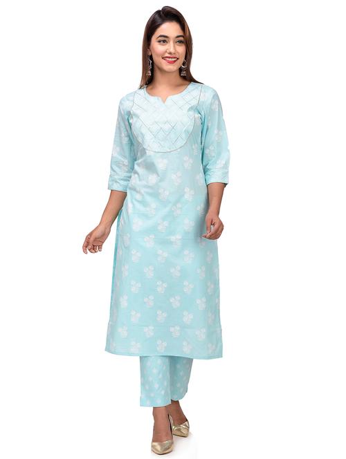 printed kurta pant set - 17958432 - Very Small Image - 1