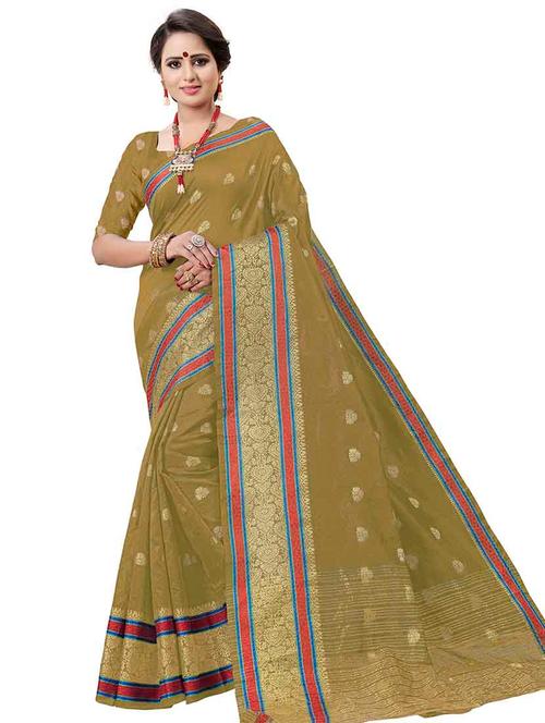 jacquard work woven saree with blouse - 17958713 - Very Small Image - 1