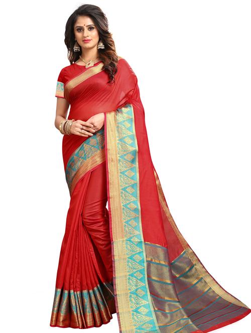 jacquard work woven saree with blouse - 17958731 - Very Small Image - 1