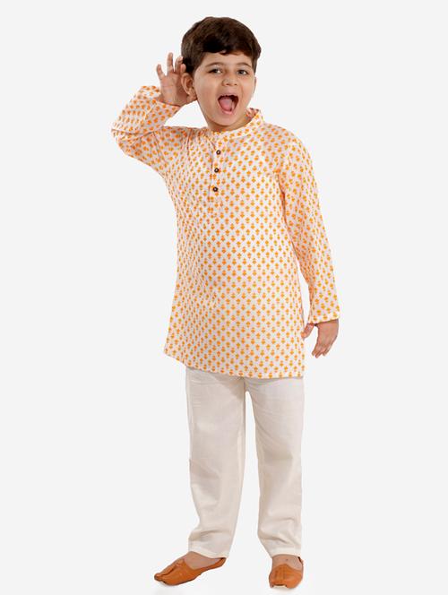 yellow printed  kurta set - 17959615 - Very Small Image - 1