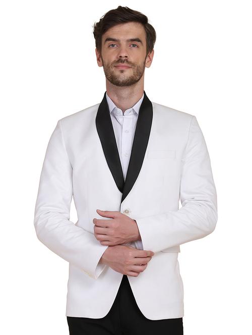 white solid single breasted tuxedo suit - 17960214 - Very Small Image - 1