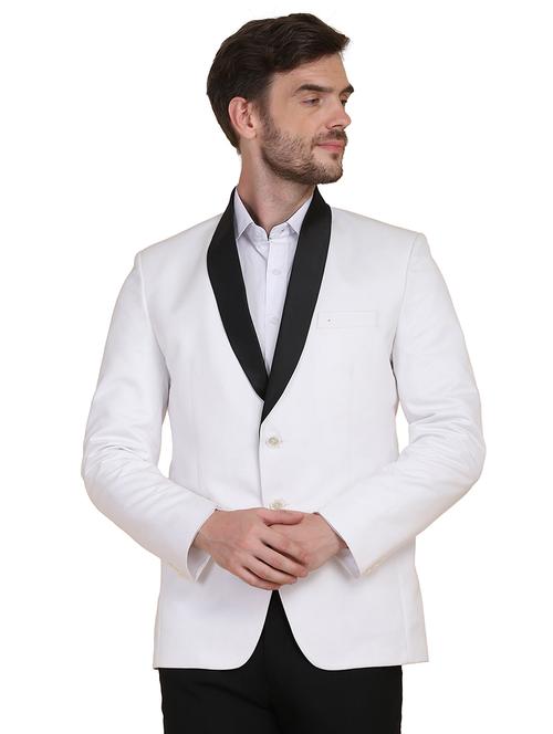 white solid tuxedo formal blazer - 17960227 - Very Small Image - 1