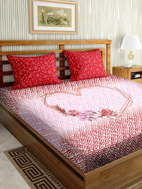 red cotton bedsheet - 17961240 - Very Small Image - 1