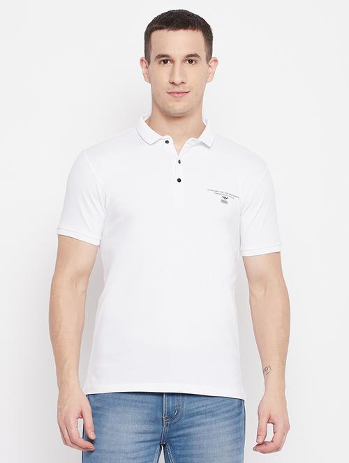 white solid collared t-shirt - 17961883 - Very Small Image - 1
