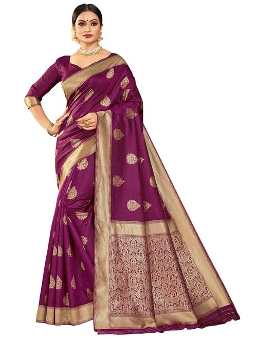 jacquard work woven saree with blouse - 17962665 - Very Small Image - 1