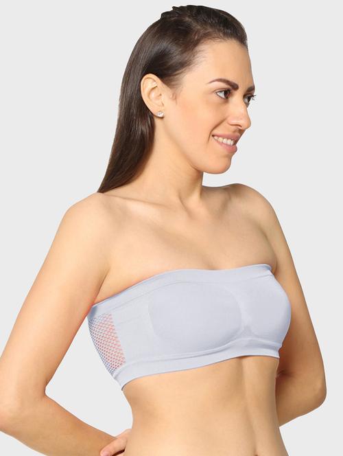 grey solid tube bra - 17963074 - Very Small Image - 1