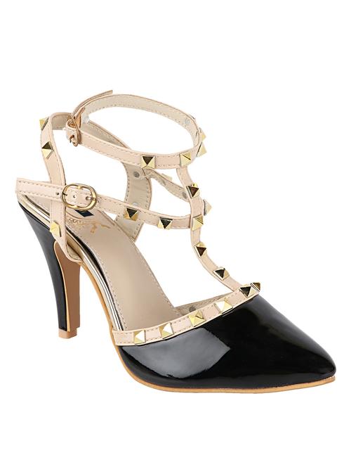 black synthetic back strap sandals - 17963194 - Very Small Image - 1