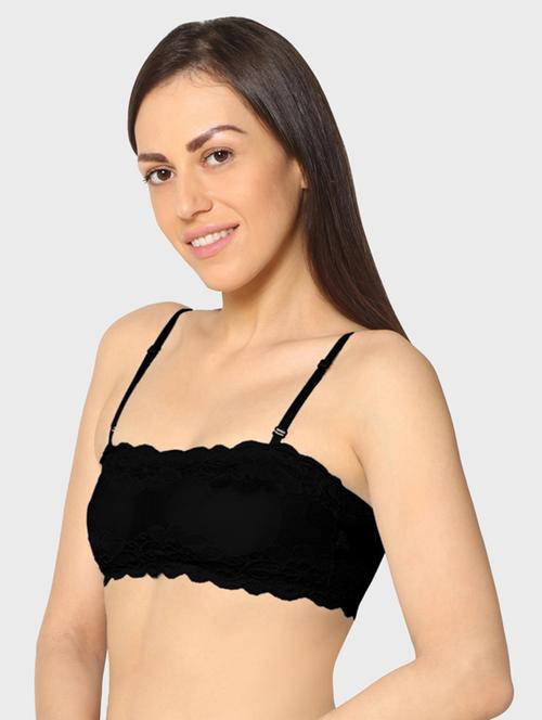 lace detailed solid bra - 17963255 - Very Small Image - 1