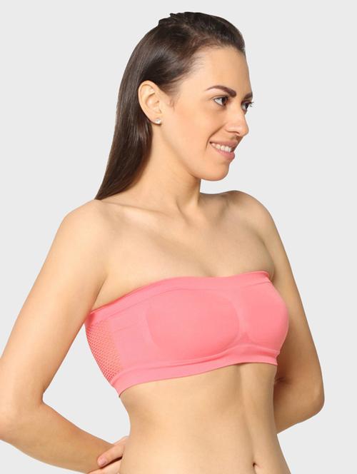 peach solid bra - 17963273 - Very Small Image - 1