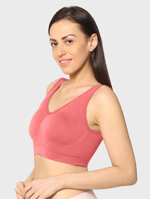 pink solid regular bra - 17963288 - Very Small Image - 1