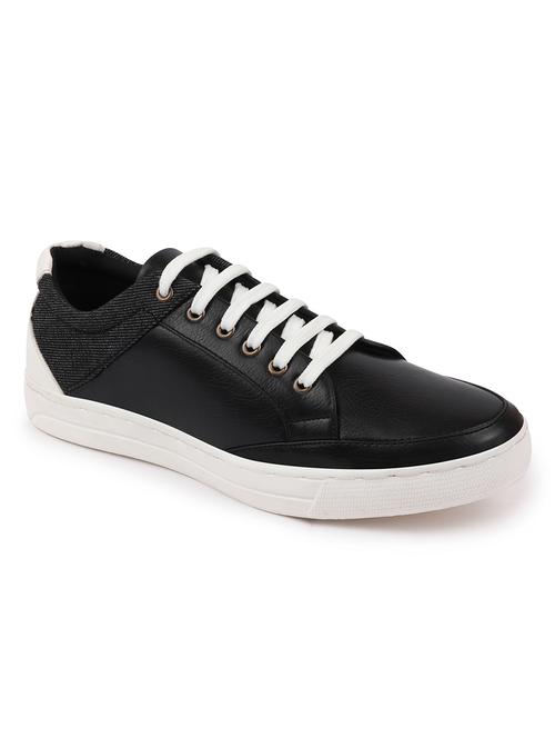 black pu lace up sneakers - 17963626 - Very Small Image - 1