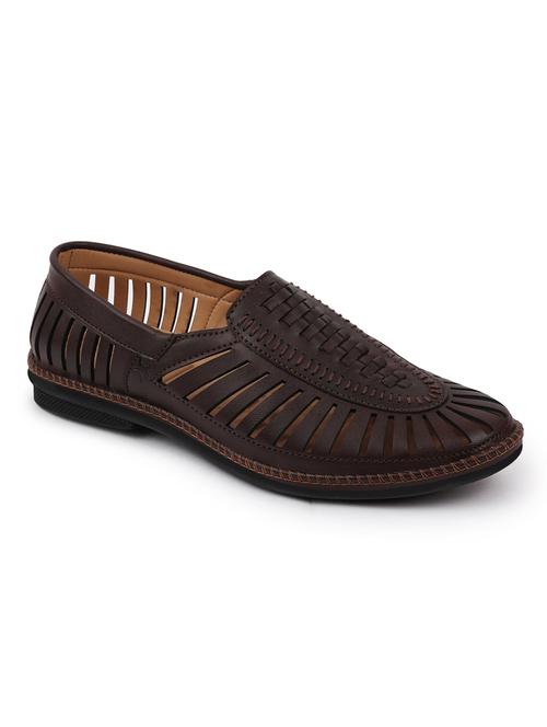 brown pu slip on jutis - 17963638 - Very Small Image - 1