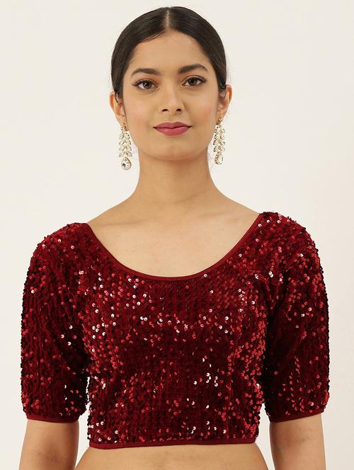 maroon sequined blouse - 17964960 - Very Small Image - 1